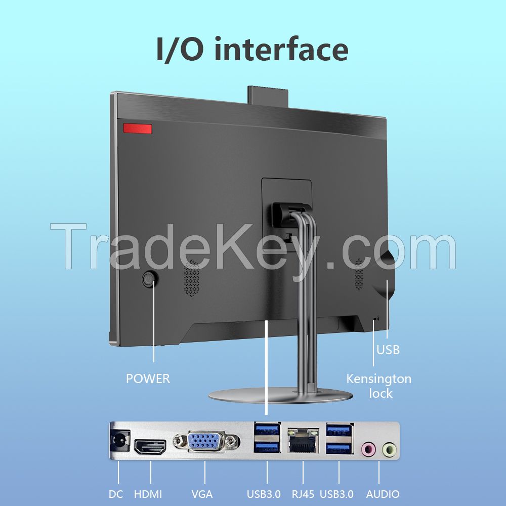 23.8" All In One Computer Touch Panel PC Industrial With Pop-up Camera Monitor PC Computer Office Computer Set All-in-one PC