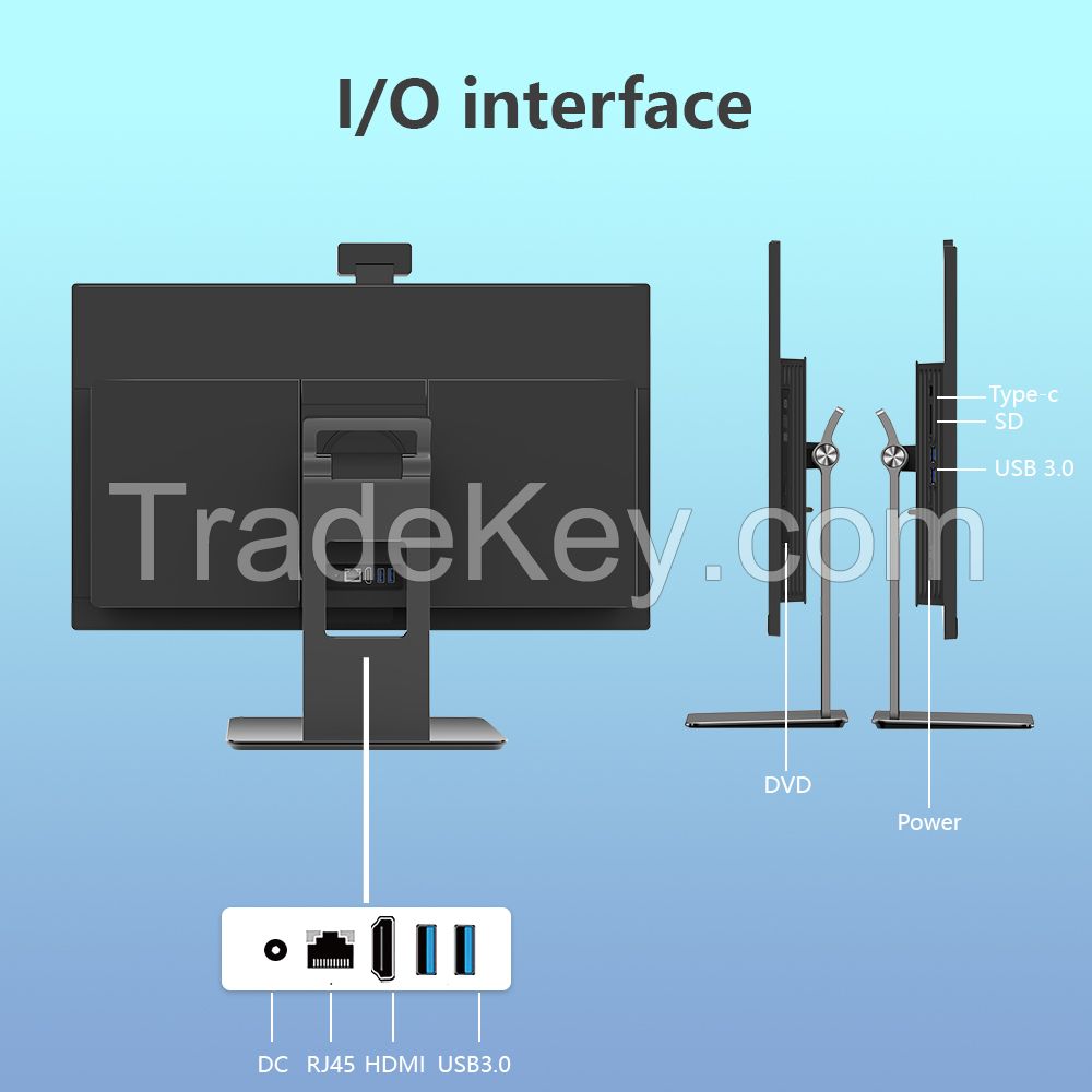 All in one computers Touch PC 27 inch monoblock barebone pc with dvd Core i3 i5 i7 All-in-one Computer