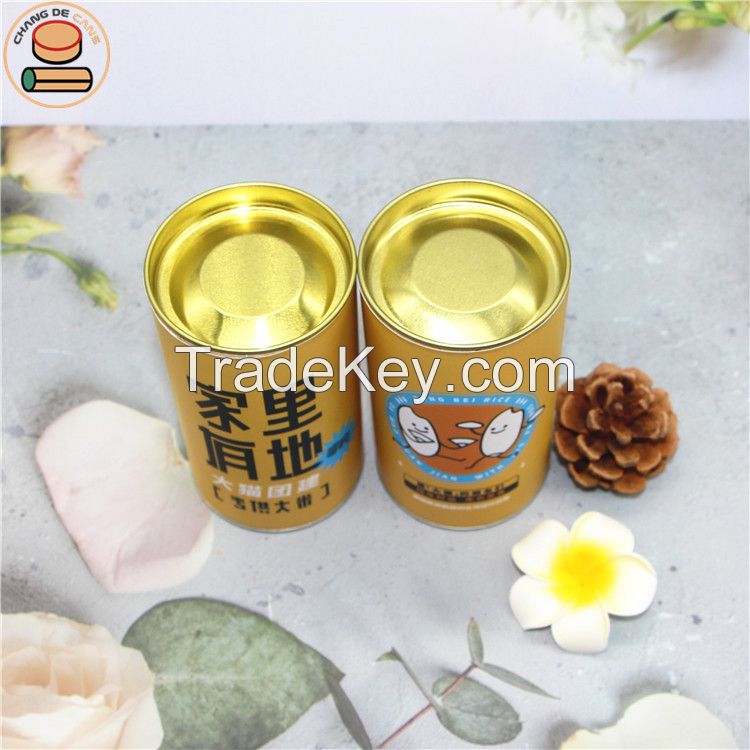 Round Cylinder Kraft Paper Tube Packaging with Metal Lid Wholesale Supplier