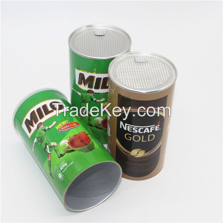 Offset Printing Kraft Paper Tube Box for Milk Powder Gift Cookies Snacks Chips Coffee Beans Food Package Box Container Paper Storage Box