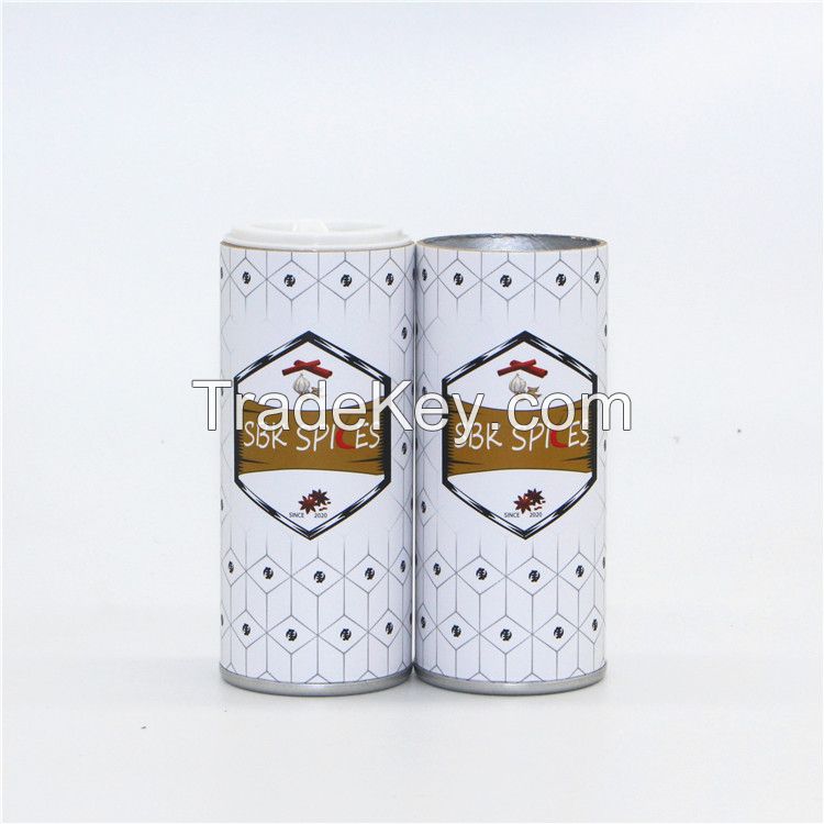 Cylinder Spice Salt Package Cardboard Paper Shaker Tube Kraft Paper Tube for Powder Food Kitchen Spice Bottle Package