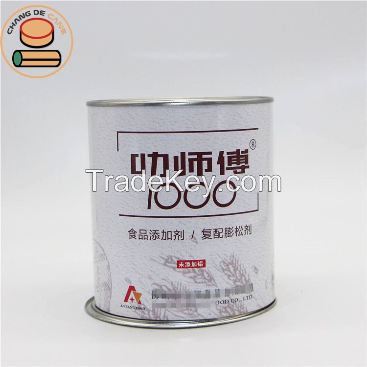 Food Grade Milk Powder Can Composite Paper Tube Pet Food Paper Canister Can Packaging Box with Metal Lid Customized Seal Can Tin