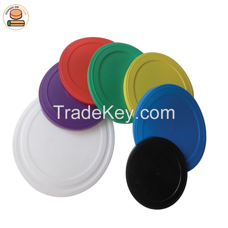 Plastic Lids for Cans Paper Tube Accessories Plastic Can Cover Plastic Bottle Can Box Cover Caps Full Colors Customized Size