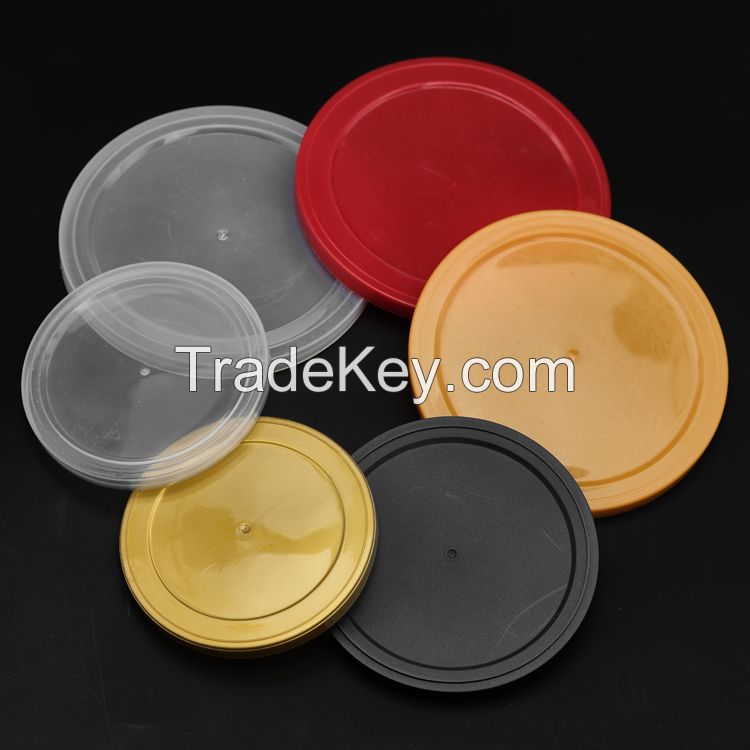 Plastic Lids For Cans Paper Tube Accessories Plastic Can Cover Plastic Bottle Can Box Cover Caps Full Colors Customized Size