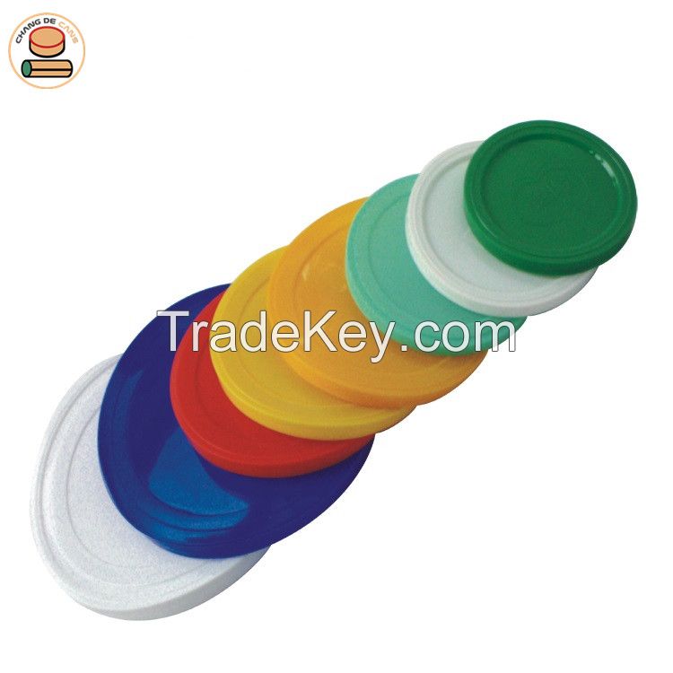 Plastic Lids for Cans Paper Tube Accessories Plastic Can Cover Plastic Bottle Can Box Cover Caps Full Colors Customized Size