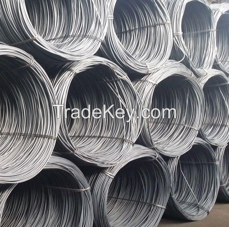 Low carbon SWRY11 AWS ER70S-6 H08A ER70S-3 hot rolled mild steel wire rod in coils