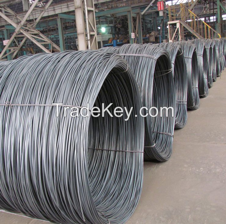 Low carbon SWRY11 AWS ER70S-6 H08A ER70S-3 hot rolled mild steel wire rod in coils