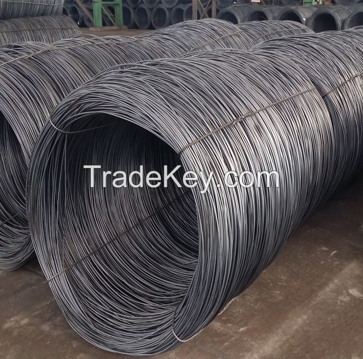 Low carbon SWRY11 AWS ER70S-6 H08A ER70S-3 hot rolled mild steel wire rod in coils