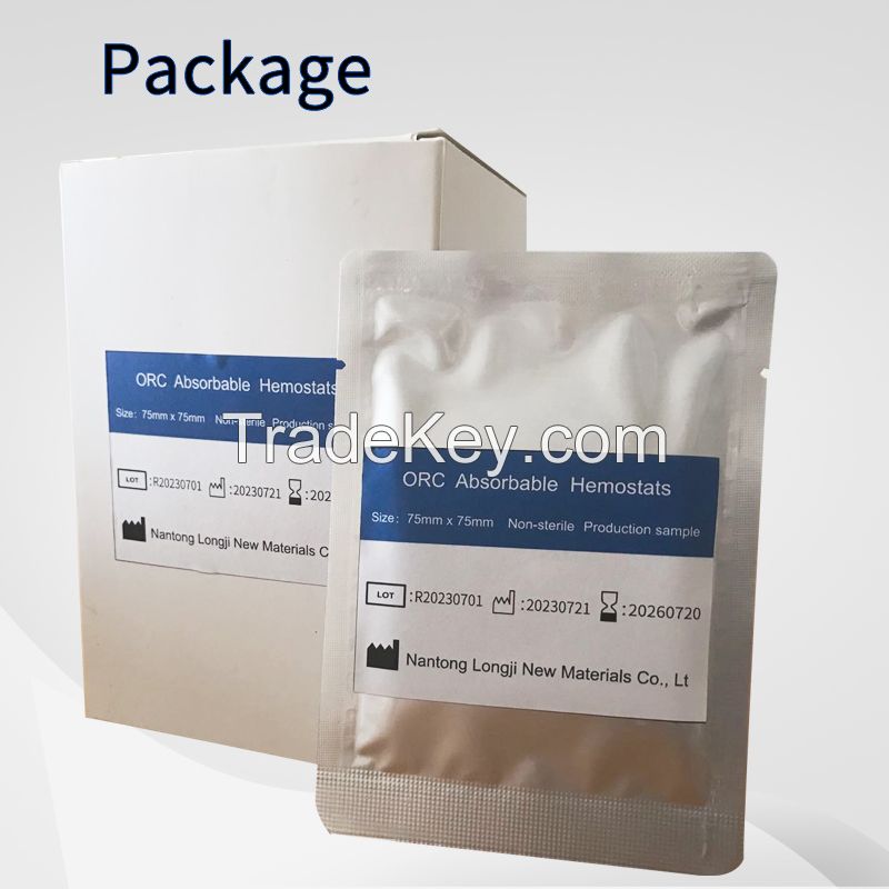 Absorbable Sterile Soluble Hemostatic Gauze With Regenerated Cellulose Mate Hemostatic Gauze  Oxidized Regenerated Cellulose