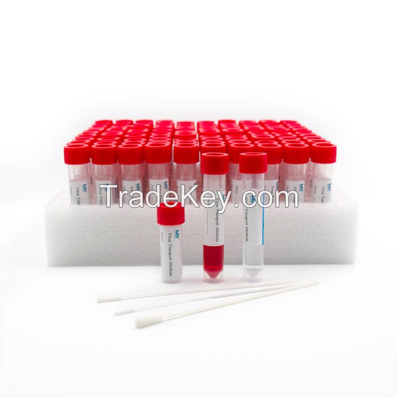 Disposable Virus Transport Medium VTM Kit with Nasal Swab or Oral Swab