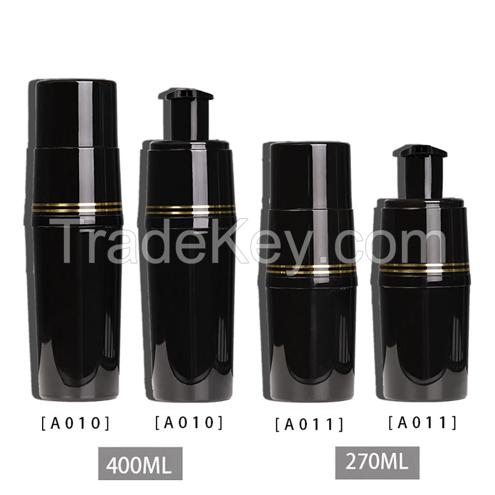 Wholesale cosmetic new Salon 2 in 1 hair color dye bottle shampoo squeeze pump Plastic bottle cream packaging