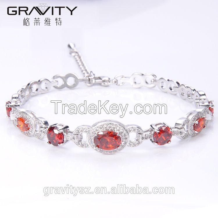 Gravity Custom luxury style cz zirconia imitation silver jewelry set