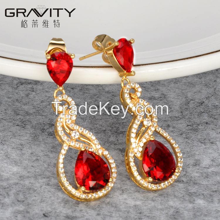 new latest fancy beautiful designs indian artificial jhumka beaded big drop long chain gold earring jewellery for women