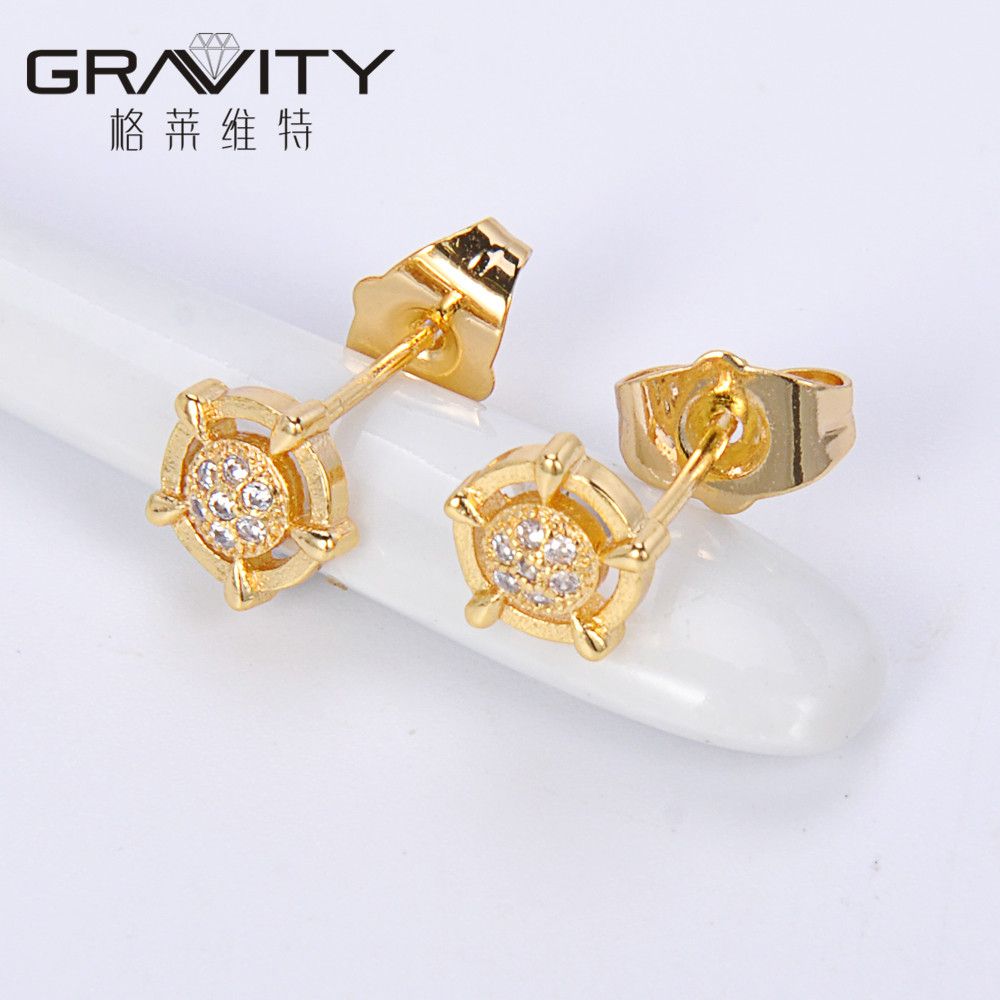 ESDG0018 Gravity Cheap Wholesale new design 18k gold  Stud Earrings