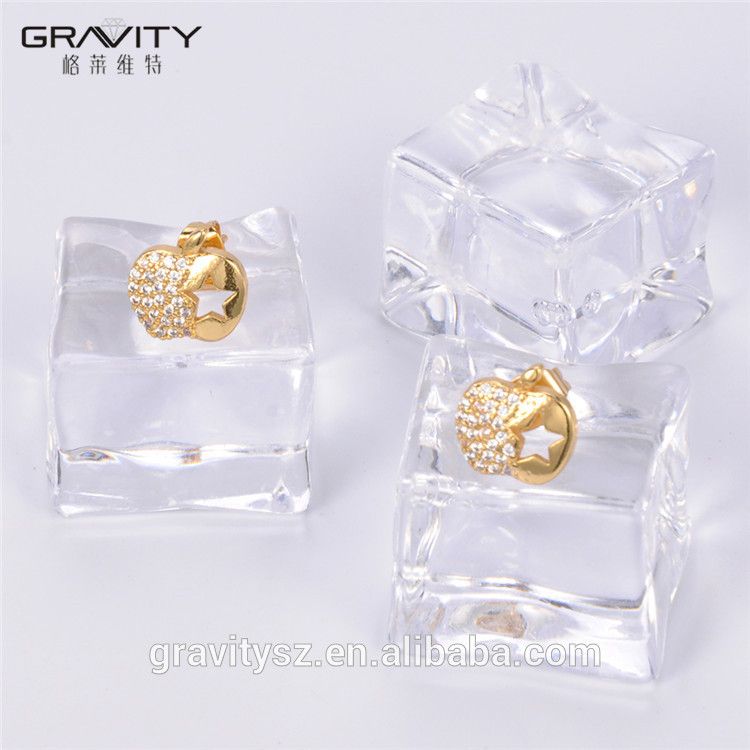 ESDG0021 latest design Apple shape gold plating stud Earring with star