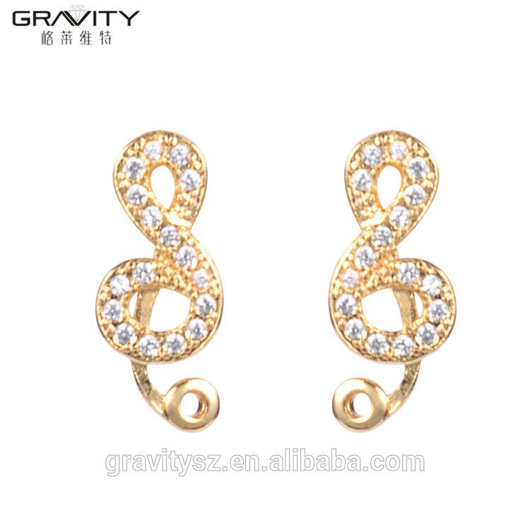 ESDG0011 gravity 2017 musical note unique new model stud earring