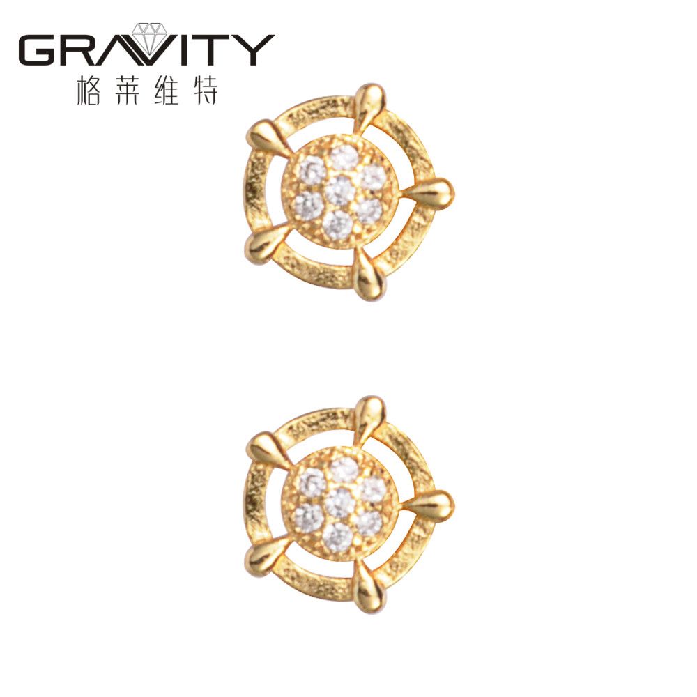 ESDG0018 Gravity Cheap Wholesale new design 18k gold  Stud Earrings