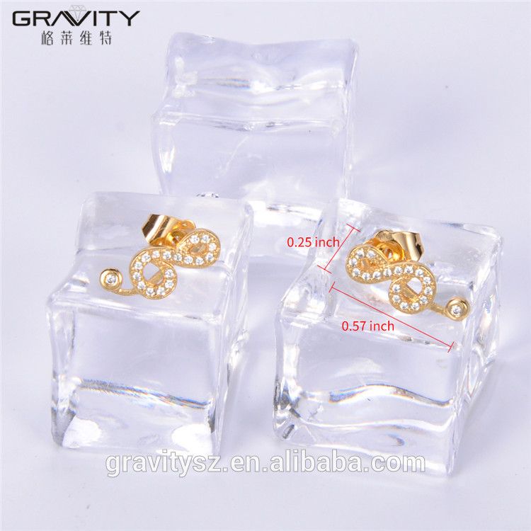 ESDG0011 gravity 2017 musical note unique new model stud earring