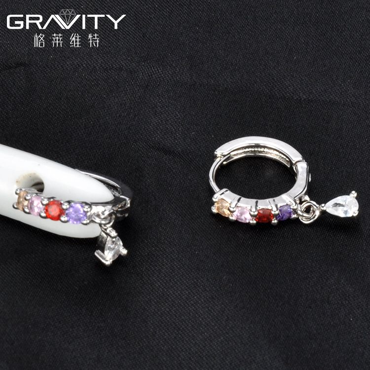 ESQS0012 Gravity Latest design 925 sterling silver/Platinum made with zircon