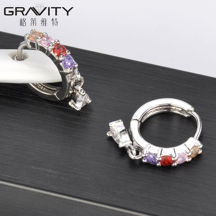 ESQS0012 Gravity Latest design 925 sterling silver/Platinum made with zircon