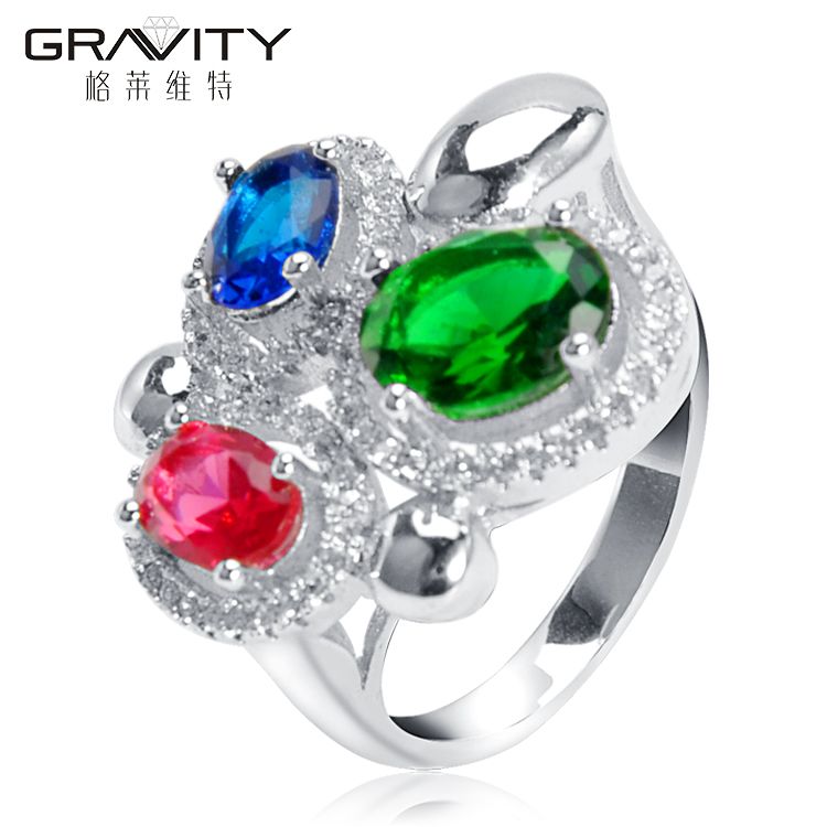 wholesale white gold colorful latest fashionable bridesmaid best diamond right hand finger jewelry rings design for women