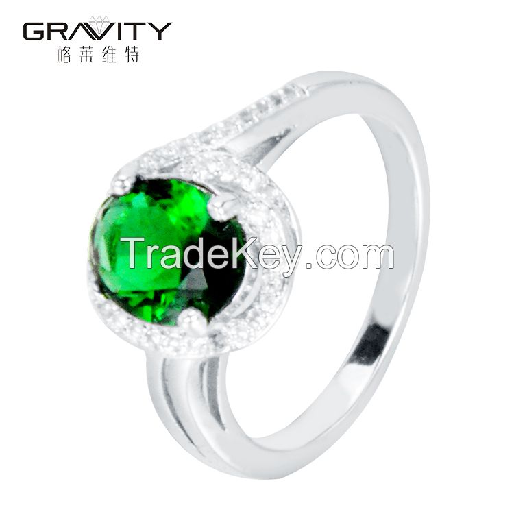 JZCS0001 Gravity wholesale Fashion white gold ring designs with cubic zirconia for women