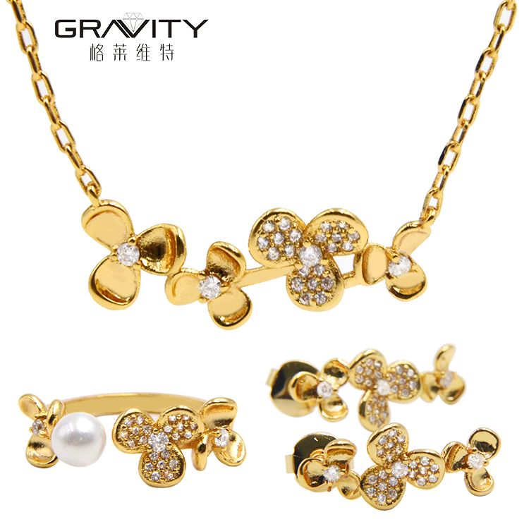 most popular designer fashionable women cheap full crystal bridal bridesmaid jewelry sets gold plated