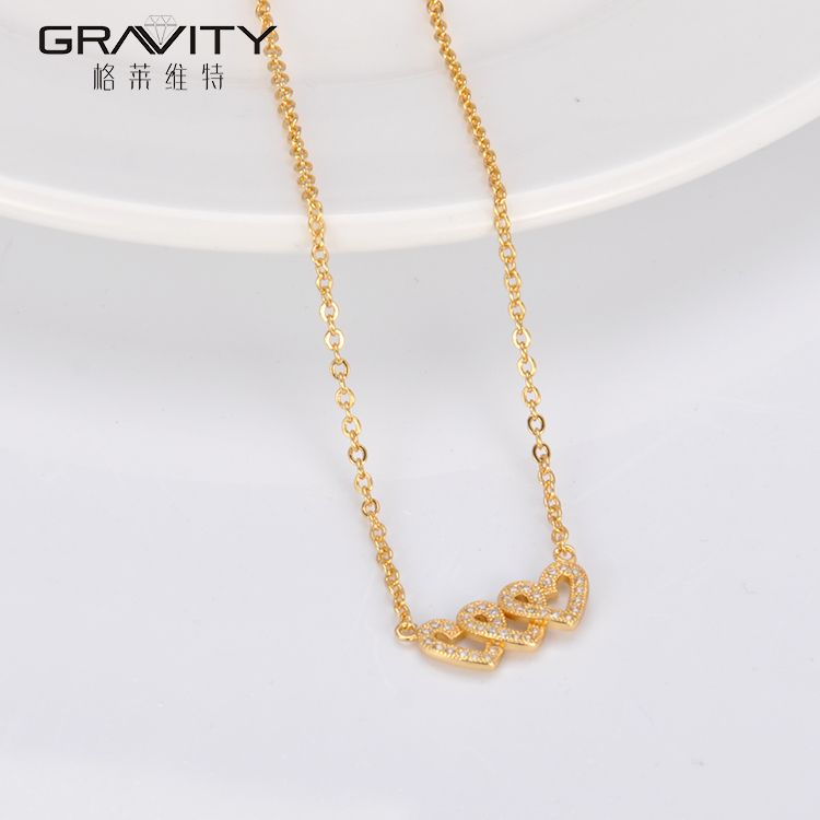 18K gold necklace jewelry