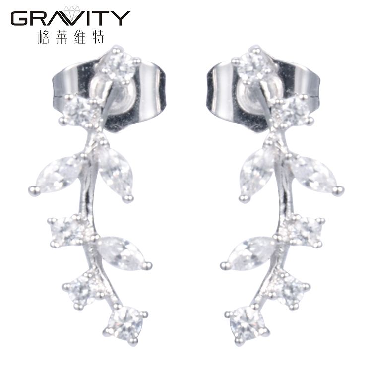 stylish custom women silver earring