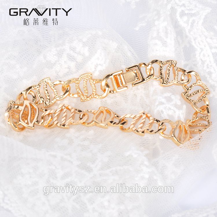 Best selling products fashion jewelry handmade 22k gold plated charm bracelet