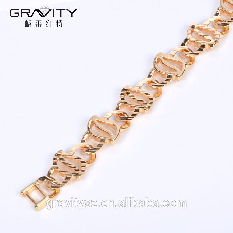 Best selling products fashion jewelry handmade 22k gold plated charm bracelet