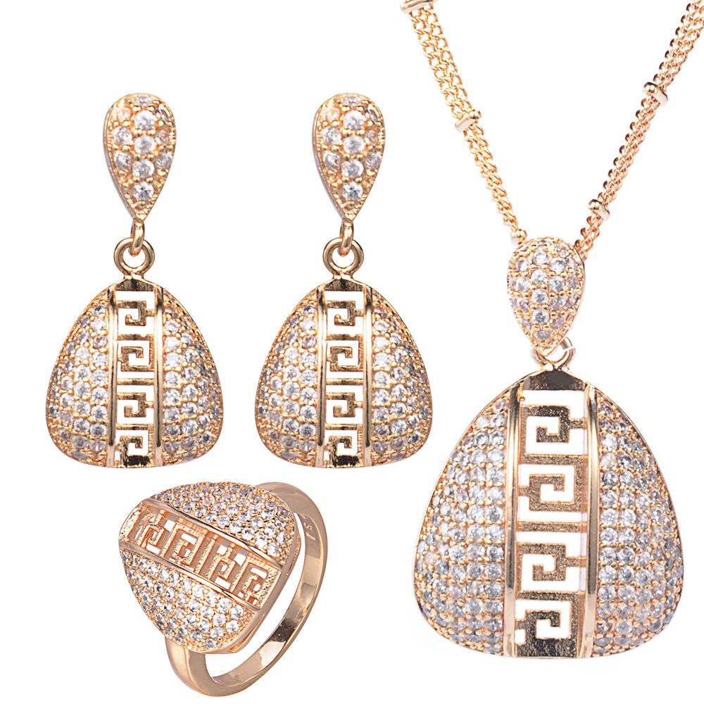 High quality custom costume african fashion gold plated jewelry sets for weeding