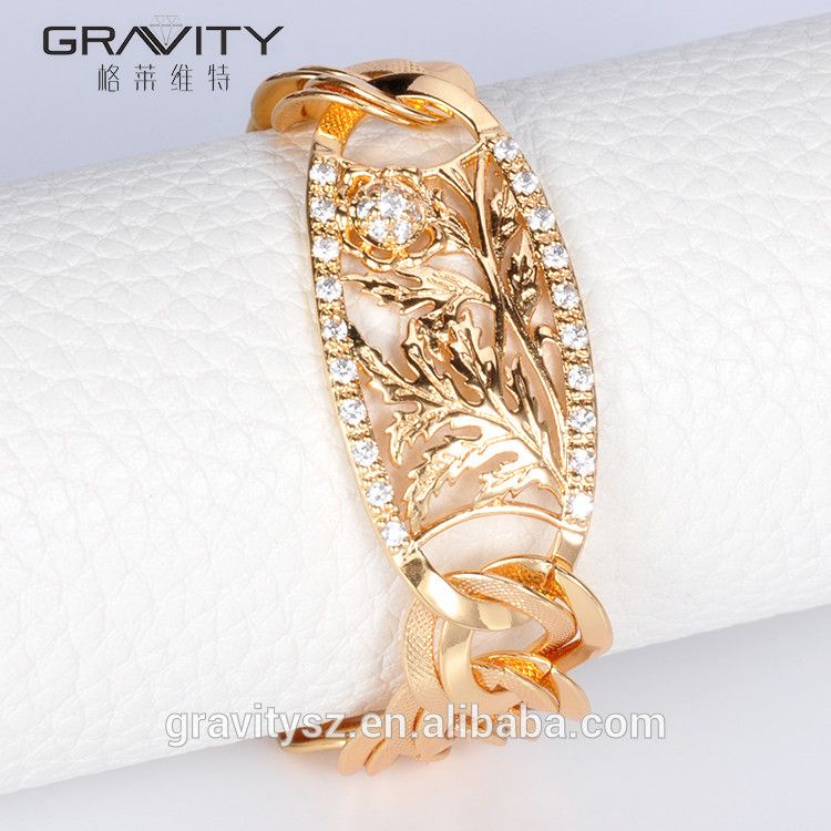 Lastest simple design jewelry accessories gold bangle bracelet for women