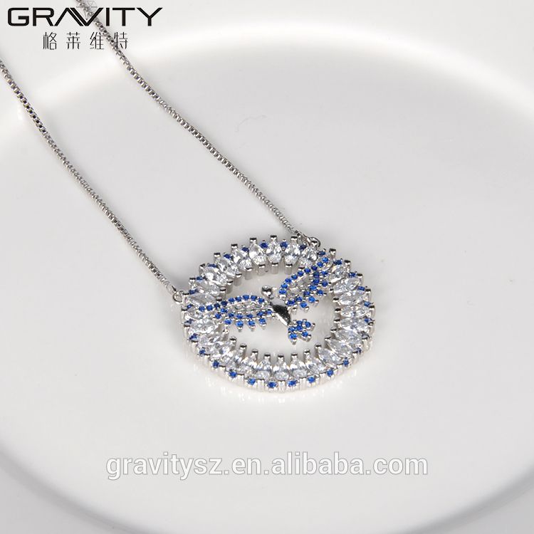 Fashion Personalized Custom Logo Jewellery Silver Necklace For Women