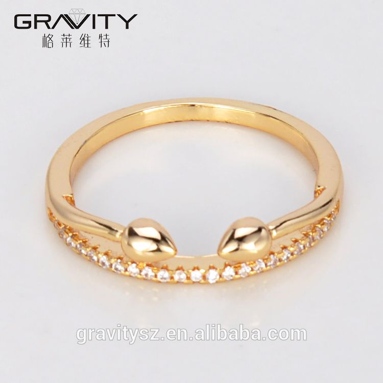 JZCG0001 Gravity 2017 newest copper alloy gold rings jewelry designs for women
