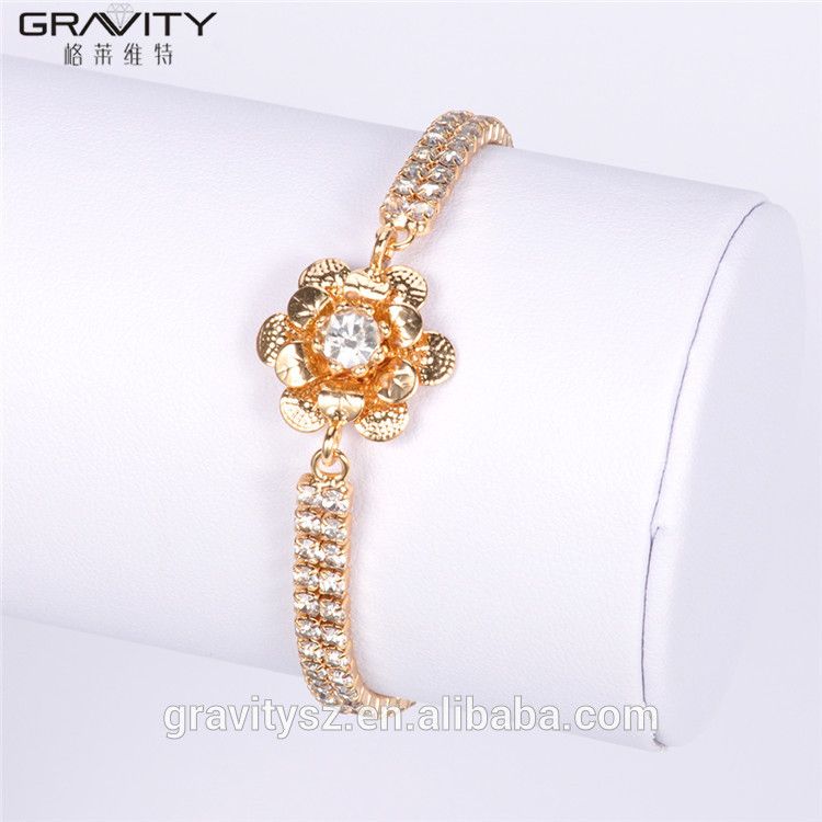 fashionable custom gemstone gold bracelet jewelry for girls