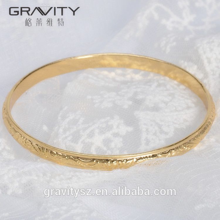 SZCG0005 Shenzhen Gravity hot-selling Free Shipping new fashion saudi 18 carat custom fine gold bangle
