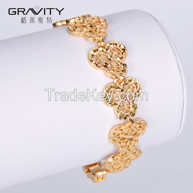Gravity Lastest simple design jewelry accessories gold plated bangle bracelet for women