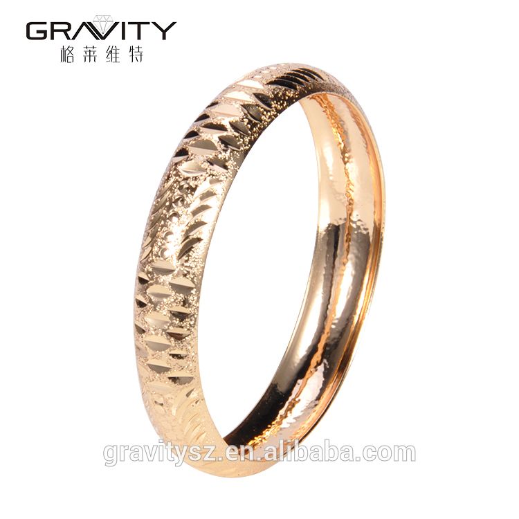 SZCG0004 Shenzhen Gravity best-selling latest degin saudi 18 carat custom fine gold bangle