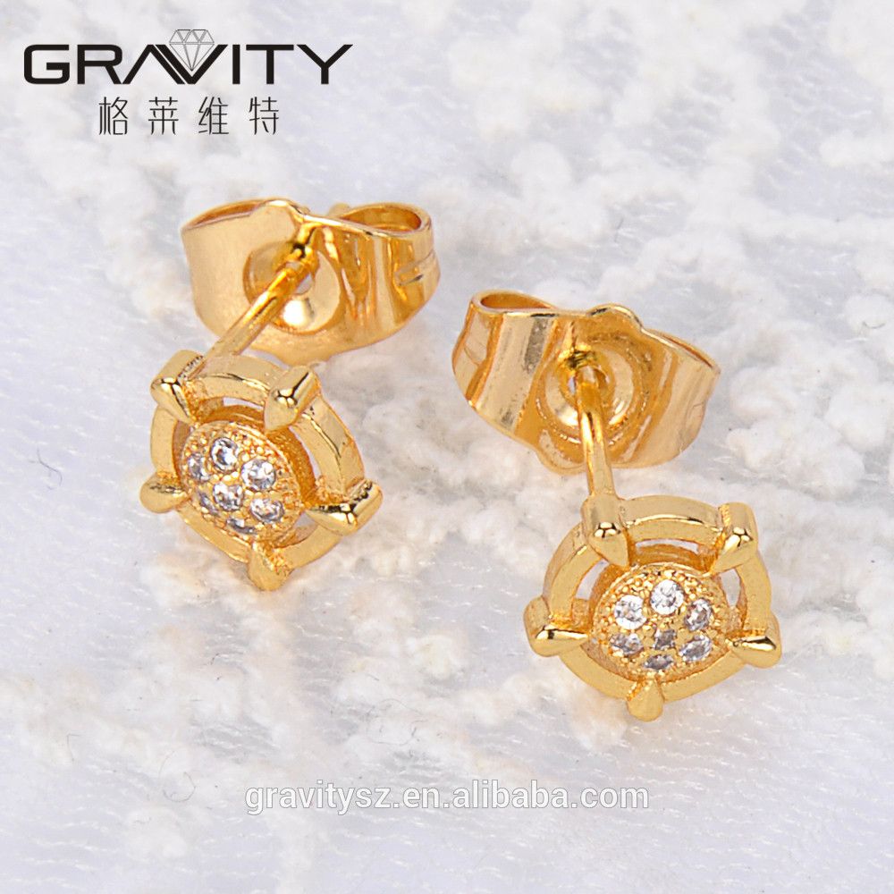 ESDG0018 Gravity dubai Cheap Wholesale new design 18k gold Stud Earrings
