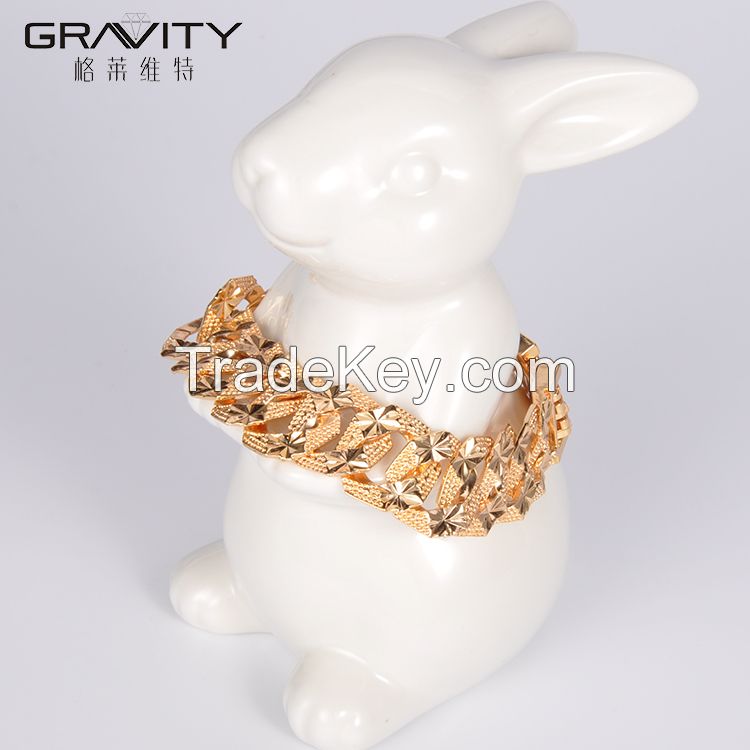 Gravity Lastest simple design custom jewelry accessories gold plated bangle bracelet
