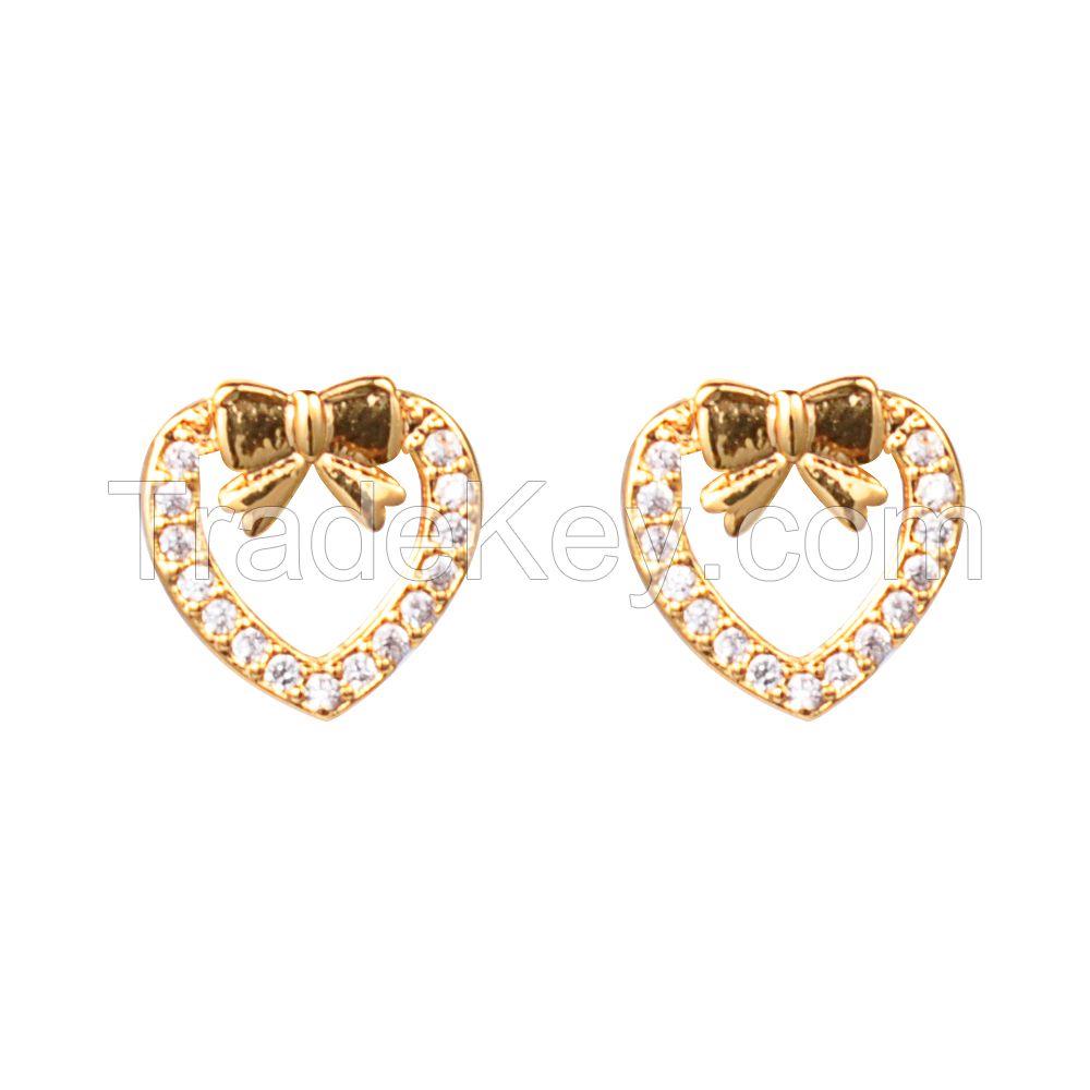 wholesale bijoux brass zircon emerald gem pakistani indian bridal jewelry saudi arabic 18k gold jhumka earrings design with price