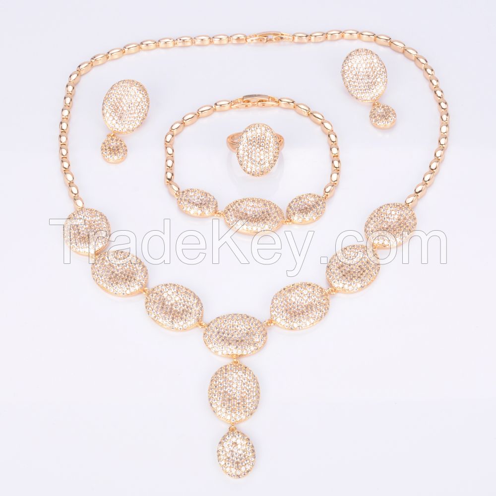 2017 wholesale fashion costume romantic  new design rings,earrings saudi dubai indian 18k solid gold jewelry set