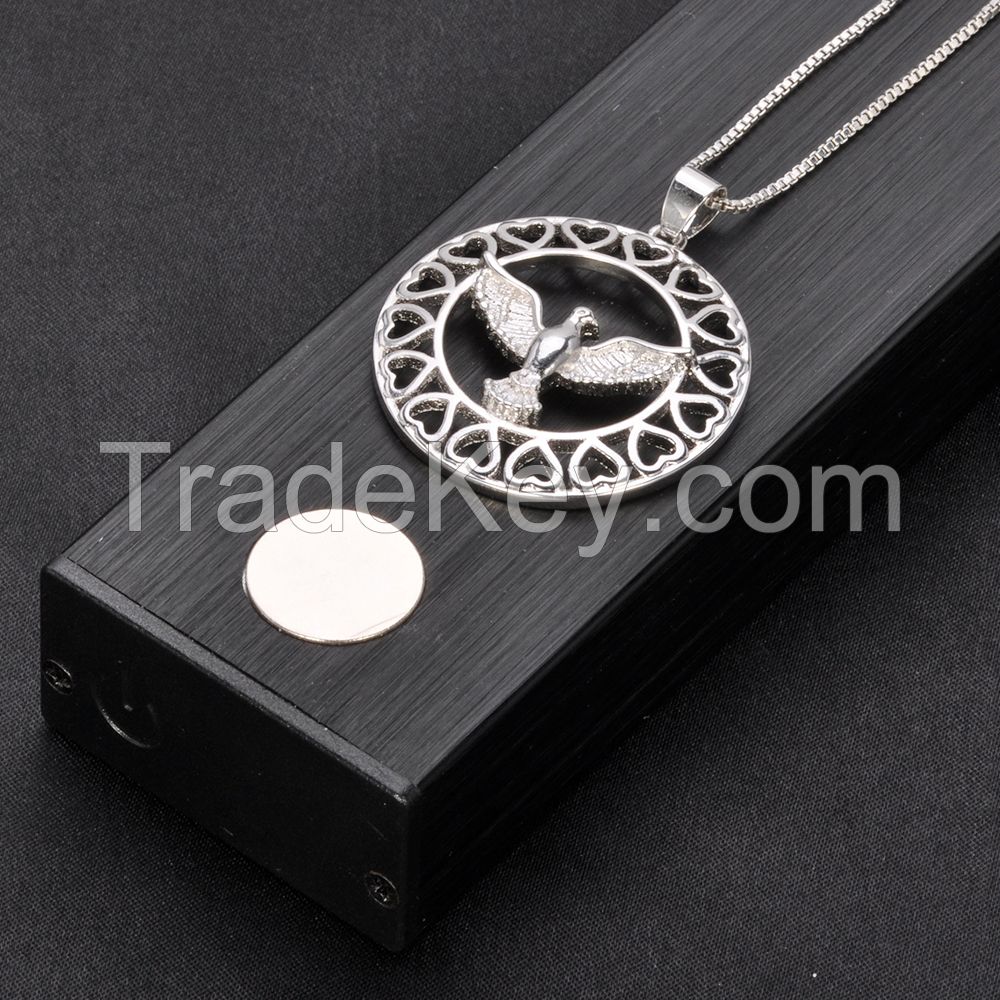 Wholesales price 925 sterling silver simple stainless steel jewelry design womens choker 18kgp white gold chain necklace