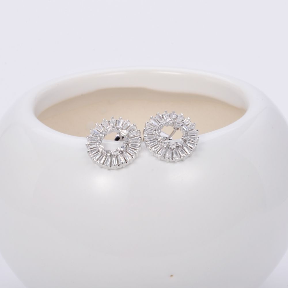 silver indian bridal jewellery diamond hoop cartilage women's wedding earrings