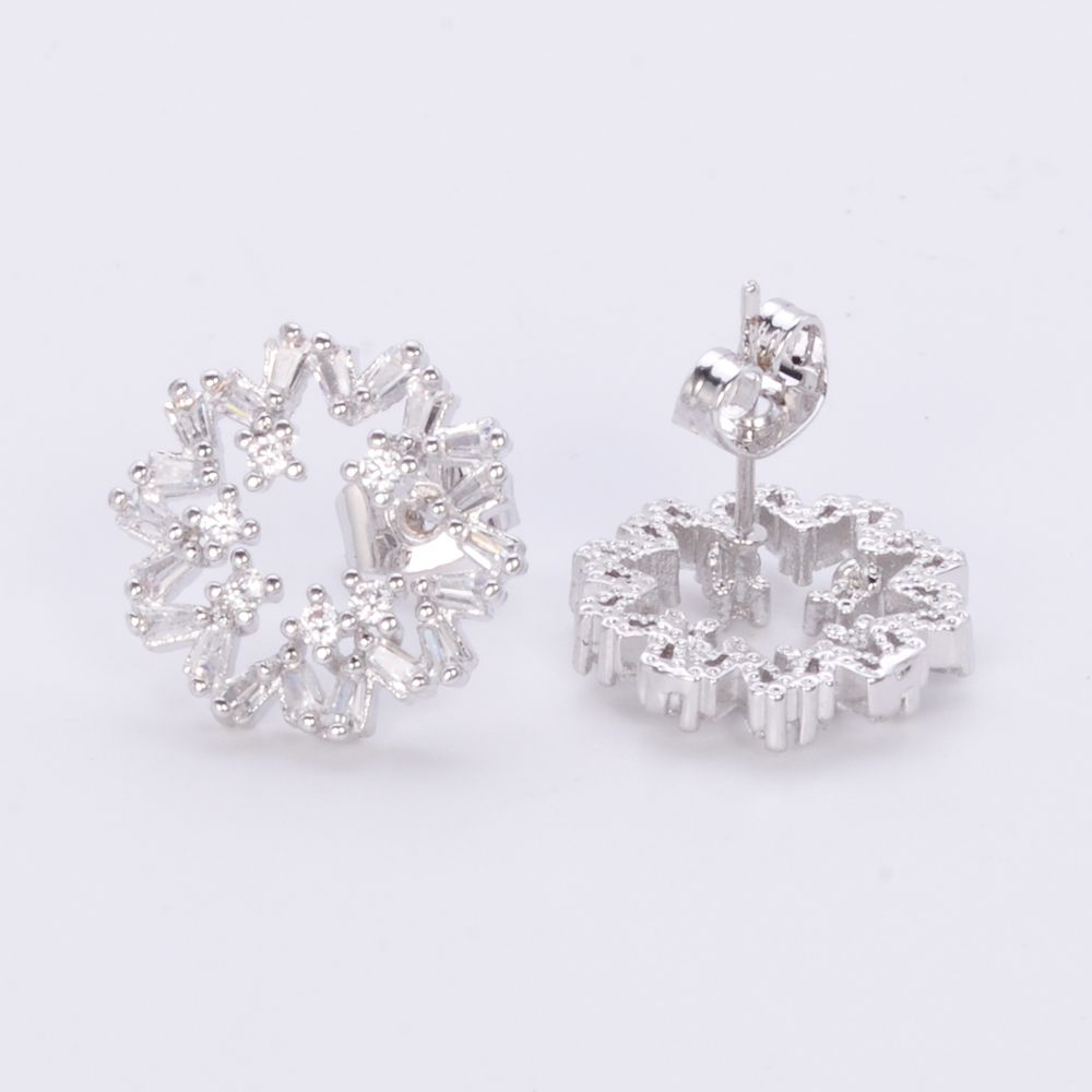sterling silver drop handmade chandelier circlet pierced earrings