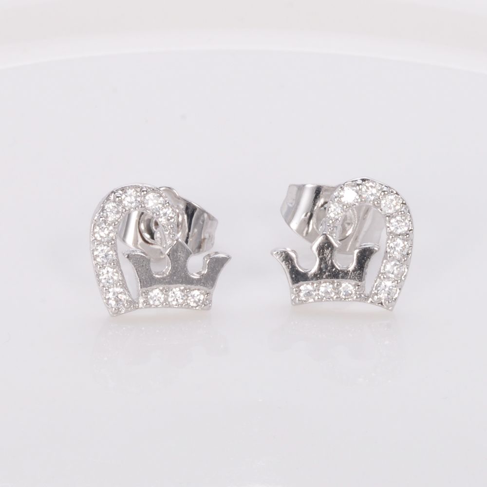 sterling big silver statement diamond stud drop earrings