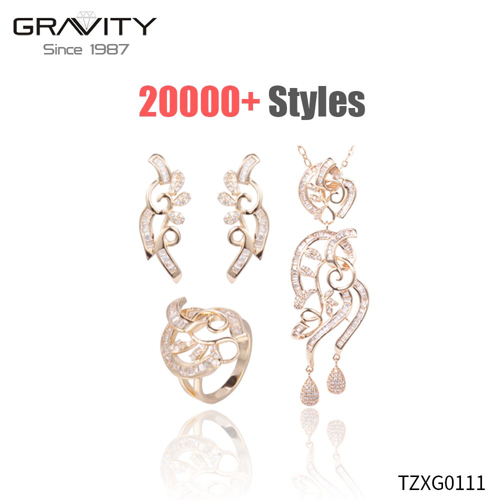 2017 Gravity fashion Dubai Unique design Elegant 18K Gold Plated Body Jewelry Set Factory Direct Price For Ladies Jewelry set