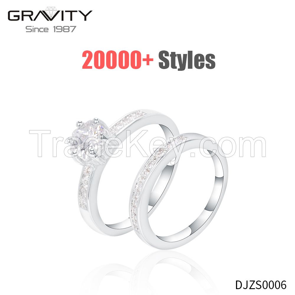 wholesale latest design custom for girls 14k 18k white gold 925 silver couple diamond engagement american wedding jewelry ring