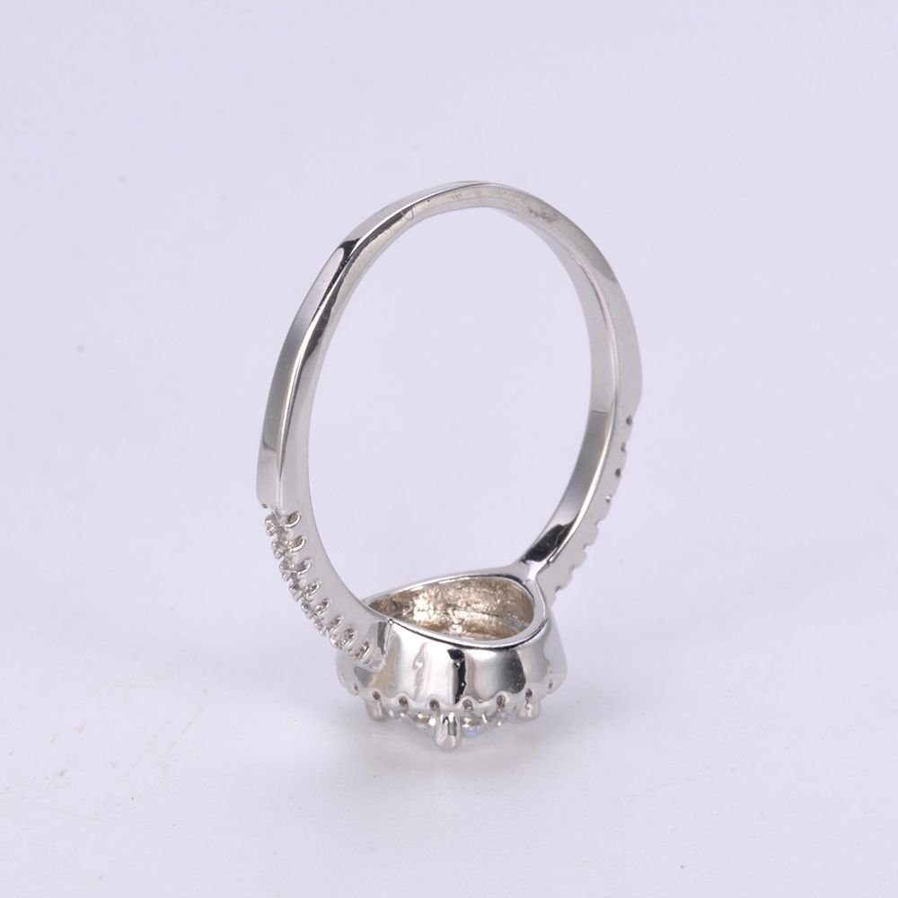 Women Ring CZ Brass Rhodium Plated Fashion Jewelry